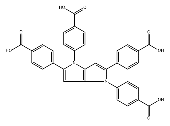 2,5,N,N'-四(4-羧基苯基)-[3,2-B]吡咯并吡咯 结构式