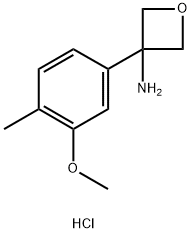 3-(3-甲氧基-4-甲基苯基)氧杂环丁烷-3-胺盐酸盐 结构式