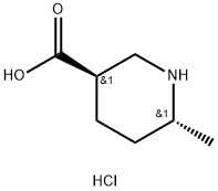 (3R,6R)-6-甲基哌啶-3-羧酸盐酸盐 结构式