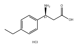 (S)-3-氨基-3-(4-乙基苯基)丙酸盐酸盐 结构式