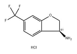 (S)-6-(三氟甲基)-2,3-二氢苯并呋喃-3-胺盐酸盐 结构式