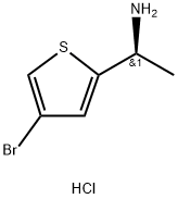 (S)-1-(4-溴噻吩-2-基)乙胺盐酸盐 结构式