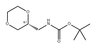 (R)-((1,4-二恶烷-2-基)甲基)氨基甲酸叔丁酯 结构式