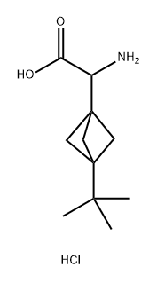 2-氨基-2-(3-(叔丁基)双环[1.1.1]戊-1-基)乙酸盐酸盐 结构式