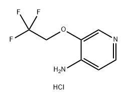 3-(2,2,2-三氟乙氧基)吡啶-4-胺盐酸盐 结构式