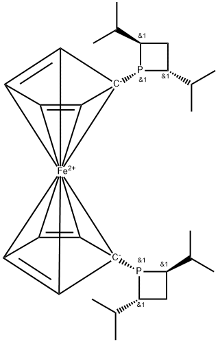 1,1'-双[(2R,4R)-2,4-二丙基-1-磷杂环丁烷基]二茂铁 STEREOISOMER 结构式