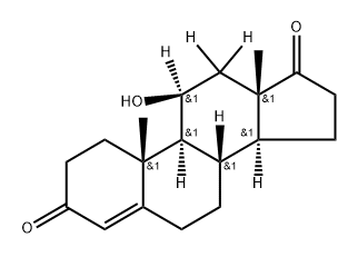 9,11,12,12-2H4]-11Β-羟基雄烯二酮 结构式