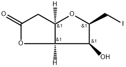 (3AR,5R,6S,6AR)-6-羟基-5-(碘甲基)四氢呋喃[3,2-B]呋喃-2(3H)-酮 结构式