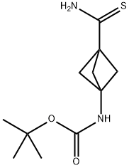 叔丁基(3-氨基甲酰双环[1.1.1]戊烷-1-基)氨基甲酸酯 结构式