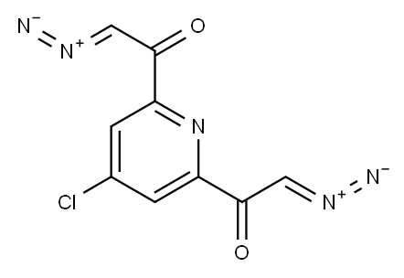 Ethanone, 1,1'-(4-chloro-2,6-pyridinediyl)bis[2-diazo- 结构式