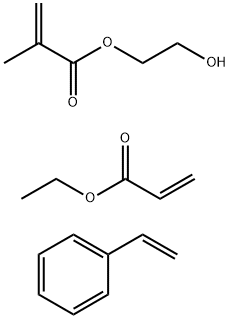 甲基丙烯酸羟乙酯与苯乙烯和丙烯酸乙酯的聚合物 结构式