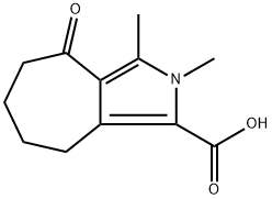 2,3-二甲基-4-氧代-2,4,5,6,7,8-六氢环庚[C]吡咯-1-羧酸 结构式