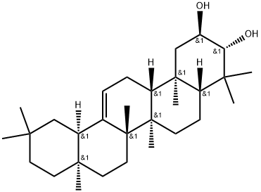 (2alpha,3alpha)-12-Oleanene-2,3-diol 结构式