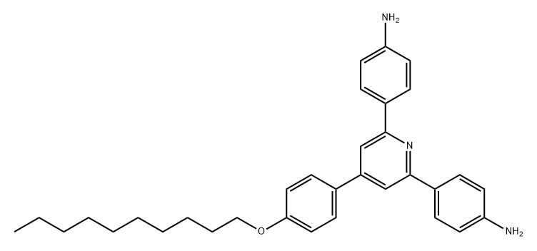 4,4'-(4-(4-(癸氧基)苯基)吡啶-2,6-二基)二苯胺 结构式