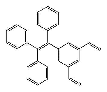 5-(1,2,2-三苯基乙烯基)间苯二甲醛 结构式