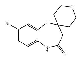 SPIRO[1,5-BENZOXAZEPINE-2(3H),4锟斤拷-[4H]PYRAN]-4(5H)-ONE, 8-BROMO-2锟斤拷,3锟斤拷,5锟斤拷,6锟斤拷-TETRA 结构式