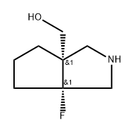 REL-((3AS,6AR)-6A-氟 八氢环戊二烯[C]吡咯-3A-基)甲醇 结构式
