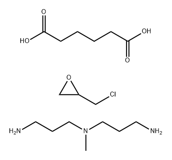 己二酸与N-(3-氨基丙基)-N-甲基-1,3-丙二胺和(氯甲基)环氧乙烷的聚合物 结构式