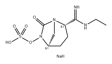 sodium (2S,5R)-2-(N-ethylcarbamimidoyl)-7-oxo-1,6-diazabicyclo[3.2.1]octan-6-yl sulfate 结构式