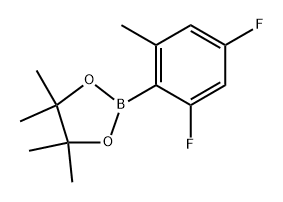 2-(2,4-二氟-6-甲基苯基)-4,4,5,5-四甲基-1,3,2-二氧硼烷 结构式