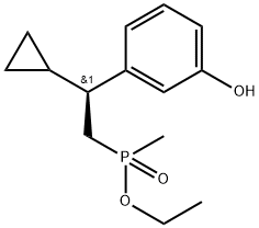 ((S)-2-环丙基-2-(3-羟基苯基)乙基)(甲基)次膦酸乙酯 结构式