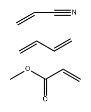 2-丙烯酸甲酯与1,3-丁二烯和2-丙烯腈的聚合物 结构式