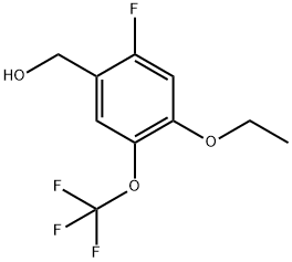 4-Ethoxy-2-fluoro-5-(trifluoromethoxy)benzenemethanol 结构式