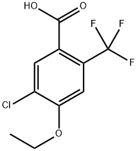 5-Chloro-4-ethoxy-2-(trifluoromethyl)benzoic acid 结构式