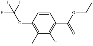 Ethyl 2-fluoro-3-methyl-4-(trifluoromethoxy)benzoate 结构式