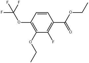 Ethyl 3-ethoxy-2-fluoro-4-(trifluoromethoxy)benzoate 结构式