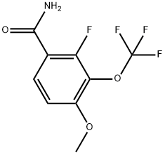 2-Fluoro-4-methoxy-3-(trifluoromethoxy)benzamide 结构式