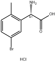 (2S)-2-AMINO-2-(5-BROMO-2-METHYLPHENYL)ACETIC ACID HYDROCHLORIDE 结构式