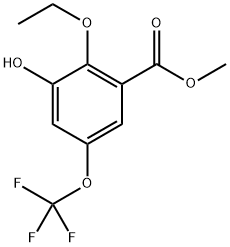 methyl 2-ethoxy-3-hydroxy-5-(trifluoromethoxy)benzoate 结构式