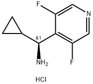(1S)-1-CYCLOPROPYL-1-(3,5-DIFLUOROPYRIDIN-4-YL)METHANAMINE DIHYDROCHLORIDE 结构式