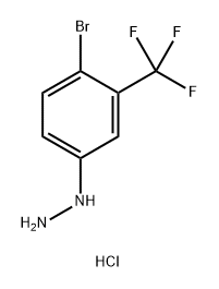 4-溴-3-(三氟甲基)苯基]肼盐酸盐 结构式