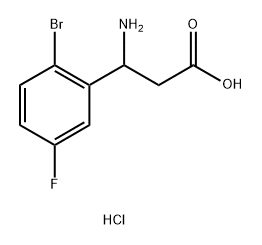 3-氨基-3-(2-溴-5-氟苯基)丙酸盐酸盐 结构式