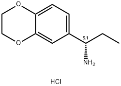 (S)-1-(2,3-dihydrobenzo[b][1,4]dioxin-6-yl)propan-1-amine hydrochloride 结构式