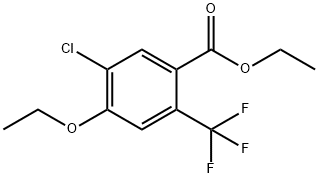 Ethyl 5-chloro-4-ethoxy-2-(trifluoromethyl)benzoate 结构式