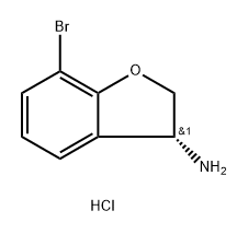 (R)-7-溴-2,3-二氢苯并呋喃-3-胺盐酸盐 结构式