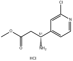 (R)-3-氨基-3-(2-氯吡啶-4-基)丙酸甲酯二盐酸盐 结构式