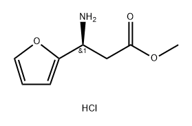 (S)-3-氨基-3-(呋喃-2-基)丙酸甲酯盐酸盐 结构式