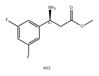 (S)-3-氨基-3-(3,5-二氟苯基)丙酸甲酯盐酸盐 结构式