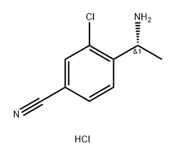 (R)-4-(1-氨基乙基)-3-氯苯甲腈盐酸盐 结构式