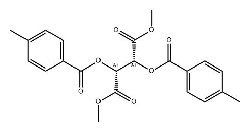 (2R,3R)-2,3-双((4-甲基苯甲酰基)氧代琥珀酸二甲酯 结构式