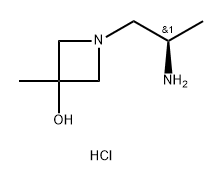 (R)-1-(2-氨基丙基)-3-甲基氮杂环丁烷-3-醇二盐酸盐 结构式