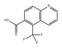 5-(三氟甲基)喹啉-6-羧酸 结构式