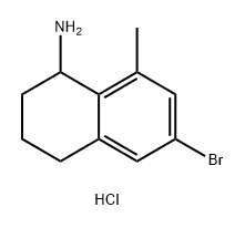 6-溴-8-甲基-1,2,3,4-四氢萘-1-胺盐酸盐 结构式