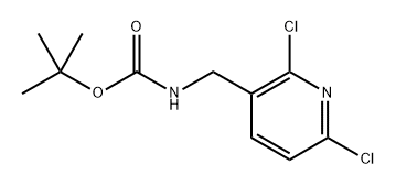((2,6-二氯吡啶-3-基)甲基)氨基甲酸叔丁酯 结构式