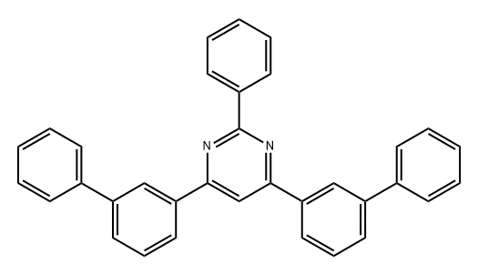 4,6-二([1,1'-联苯]-3-基)-2-苯基嘧啶 结构式