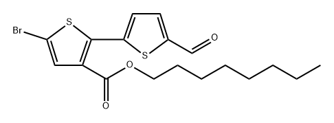 3'-甲酸辛酯-5'-溴-5-甲醛-[2,2'-联噻吩 结构式